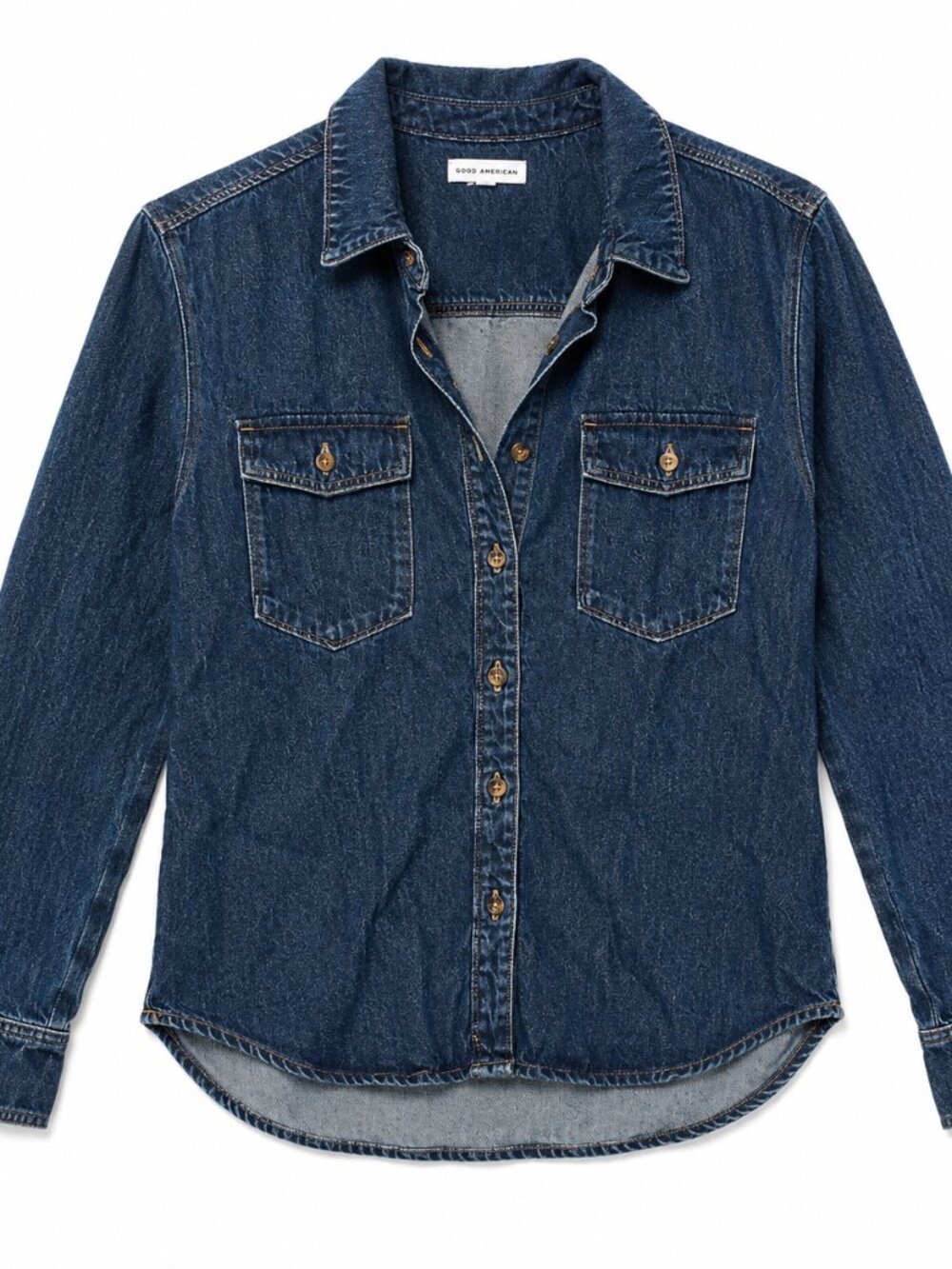 BNWT Good American Denim Button Down Shirt - Size Small - Retail $189
